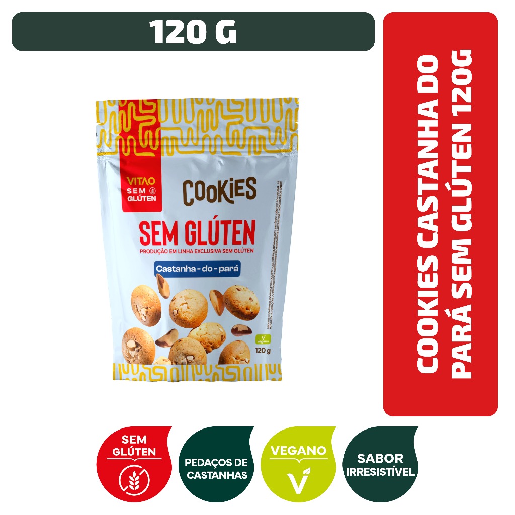 Cookies Castanha-do-Pará Sem Glúten 120 g