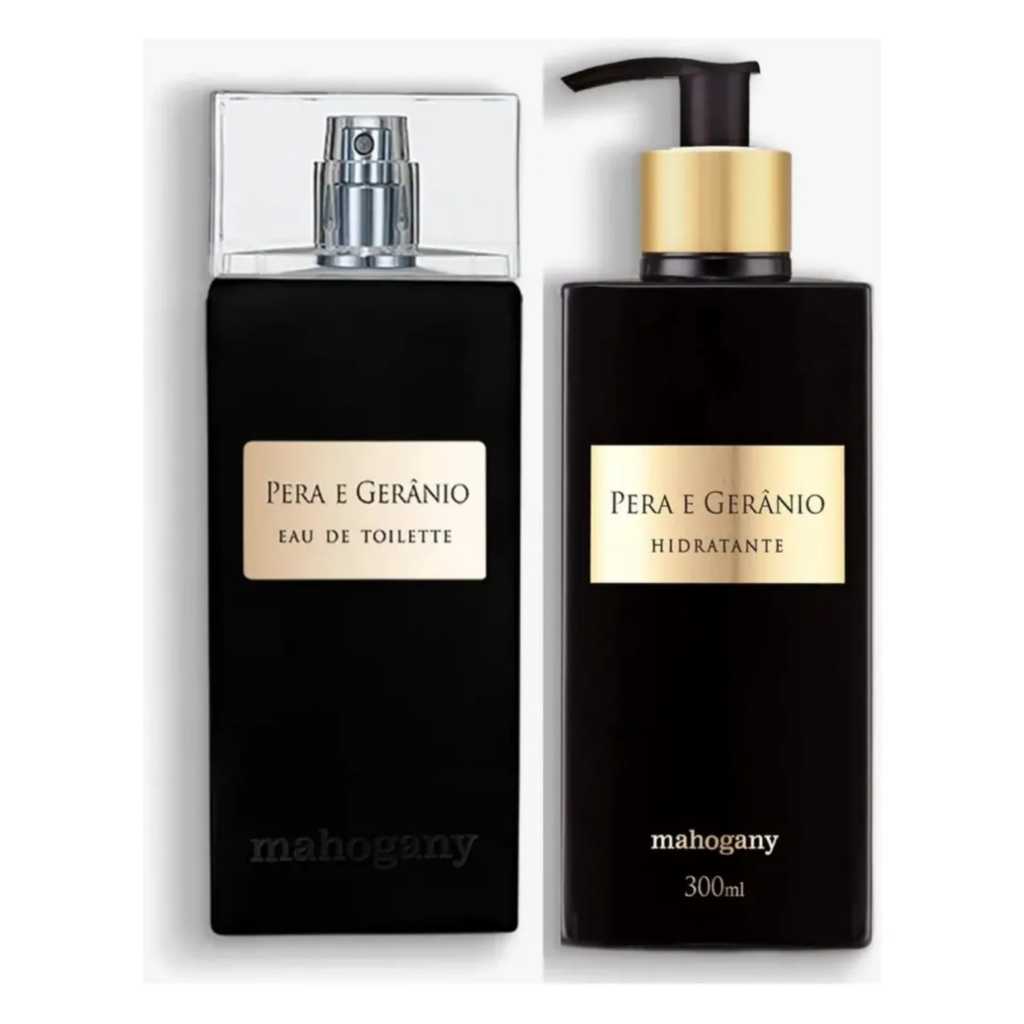 Kit Fragrancia e Hidratante 300ml Pera e Geranio Mahogany Original