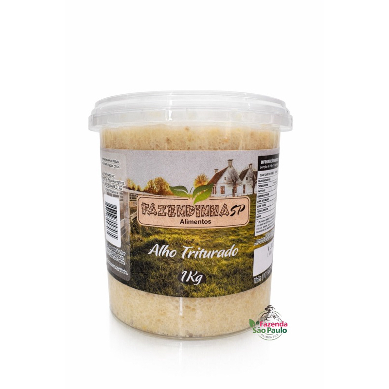 ALHO PASTA 1K - ALHO TRITURADO - sem sal - FAZENDINHA SP