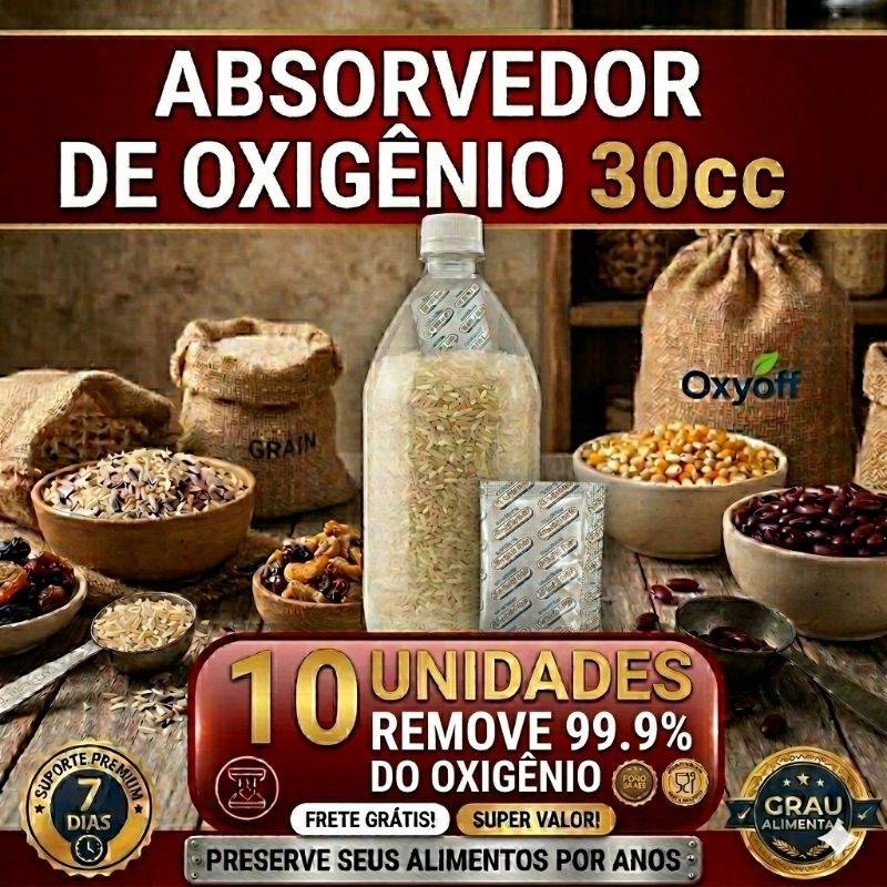 ABSORVEDOR DE OXIGÊNIO PARA ALIMENTOS OXYOFF