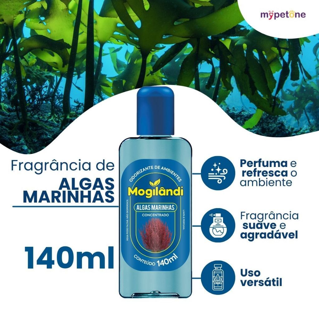 Óleo Odorizante de Ambientes Frescor Algas Marinhas Mogilândi 140ml
