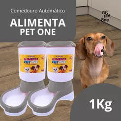 Kit 2 Comedouro Automático Truqys Pets Nude com Galão - 1Kg