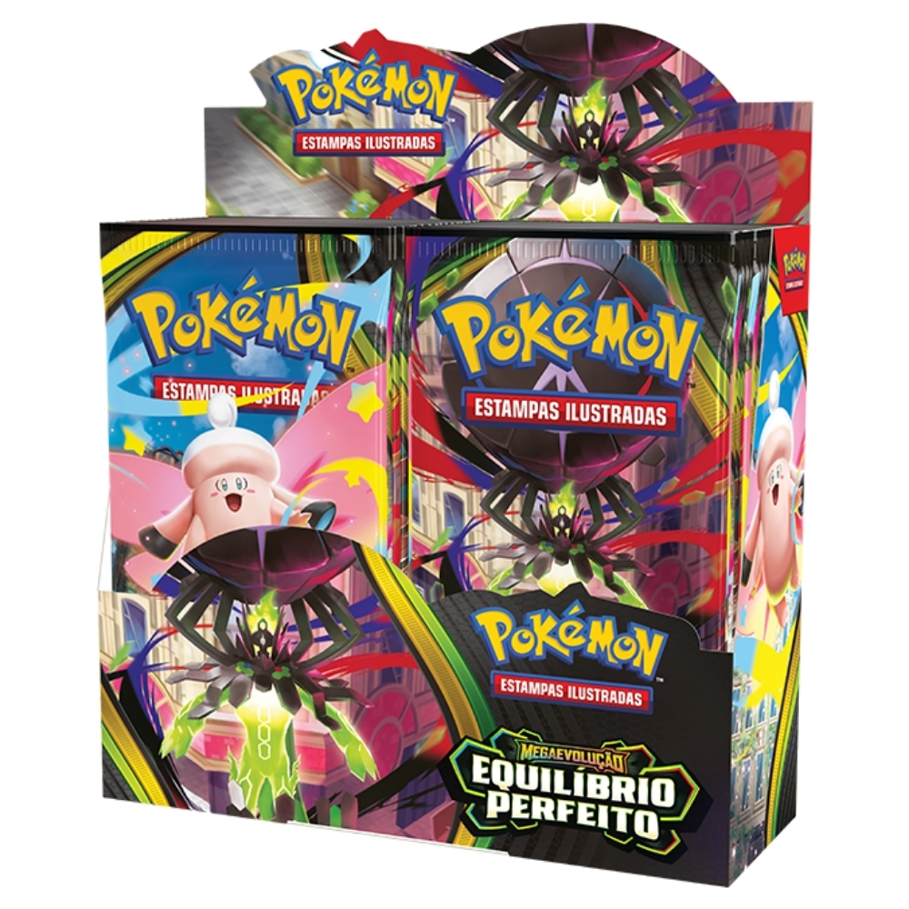 BOOSTER BOX MEGAEVOLUÇÃO EQUILÍBRIO PERFEITO ME3 COPAG POKÉMON TCG CARTA DISPLAY