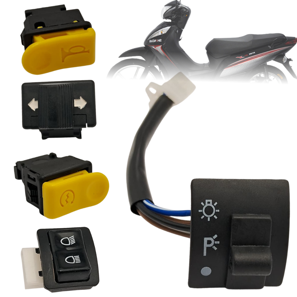 Kit Botões Chave Luz Buzina Pisca Seta Farol Jet 50 Jet 125