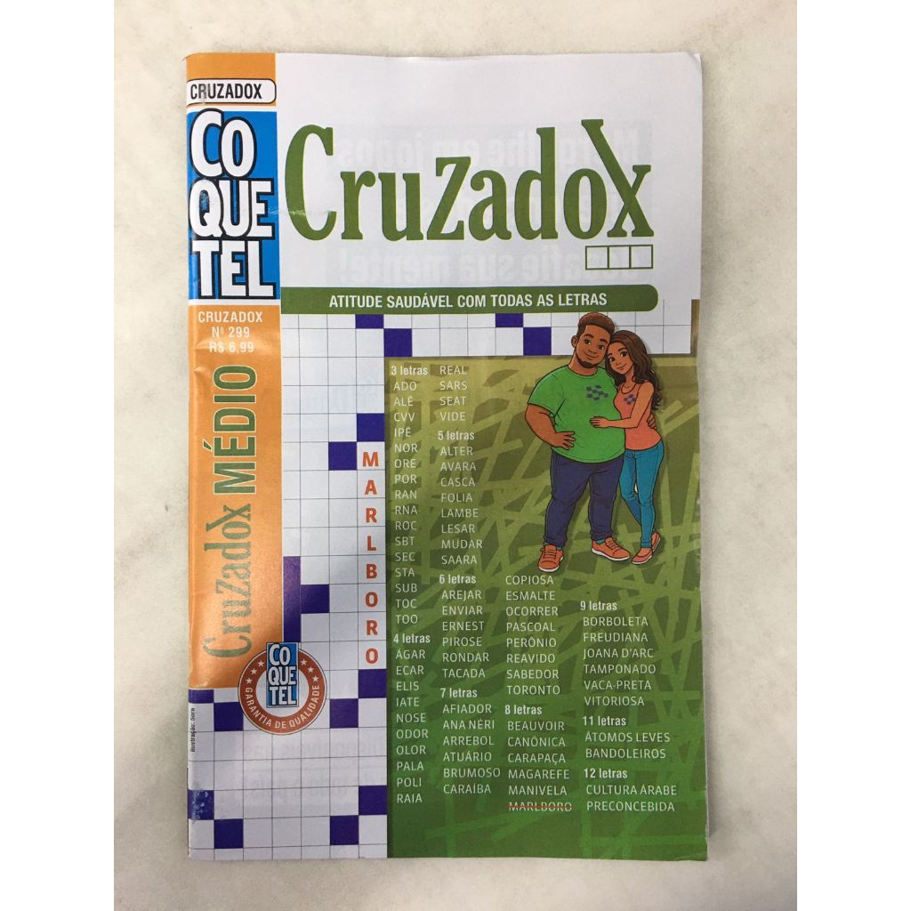 Passatempo Coquetel Cruzadox Nível Médio 43 Jogos