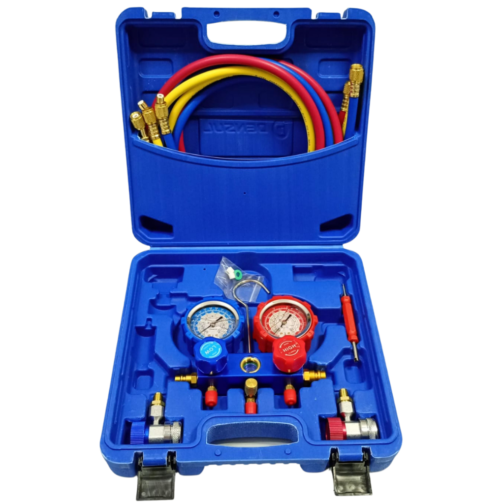 Kit Maleta Manifold R134a C/ Mangueira Engate Saca Ventil