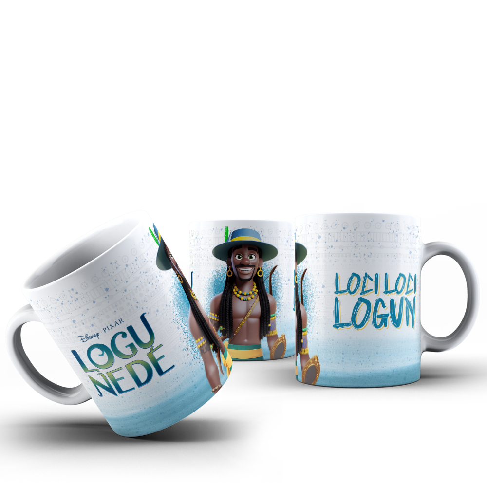 Caneca Orixá Logunedé 3D | Orixás Umbanda Candomblé | Presente criativo Orixás 3D Personalizada