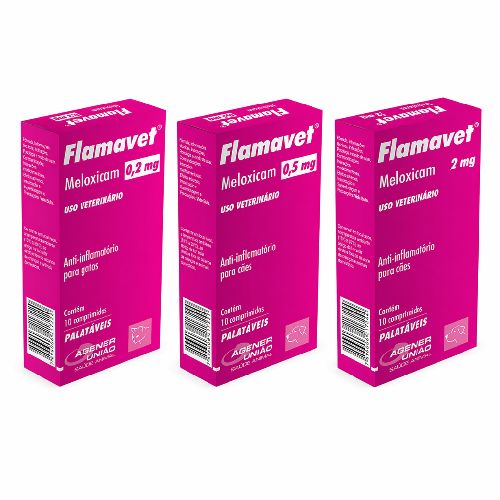 Flamavet 0,2mg, 0,5mg e 2mg 10 Comprimidos para Cães e Gatos - Agener