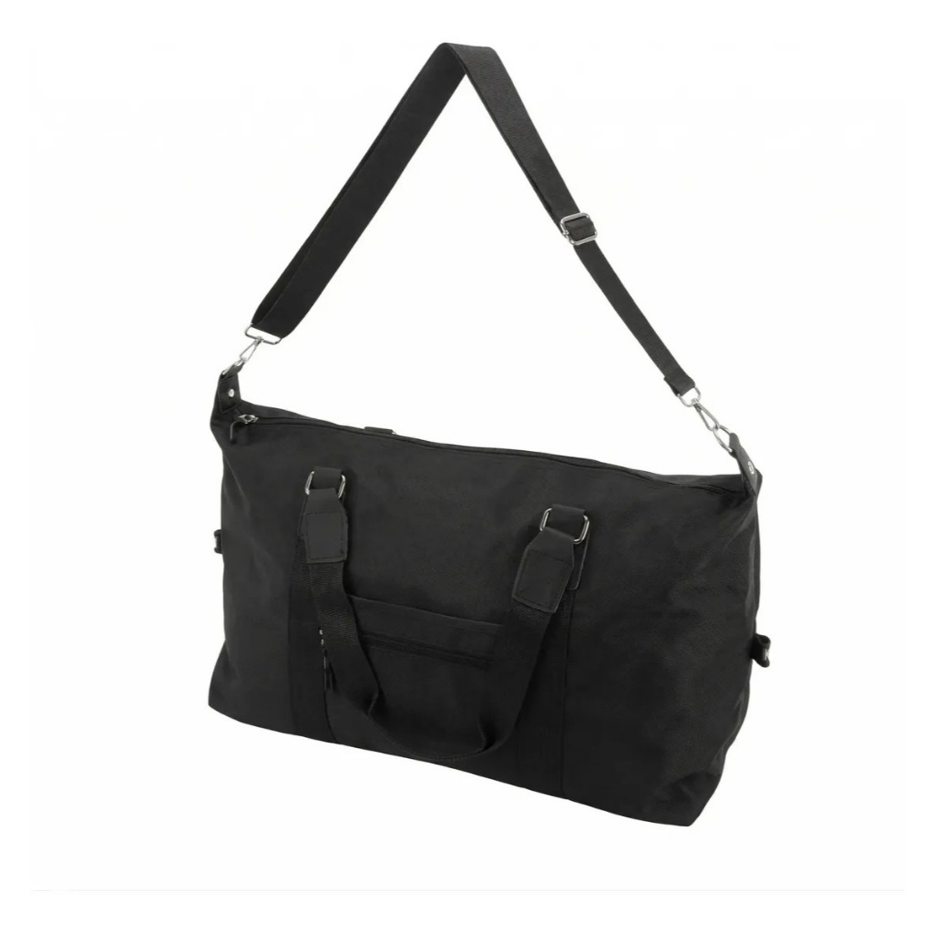 Bolsa De Viagem De Poliéster Preta Média Unissex Academia Esporte Viagem Trabalho