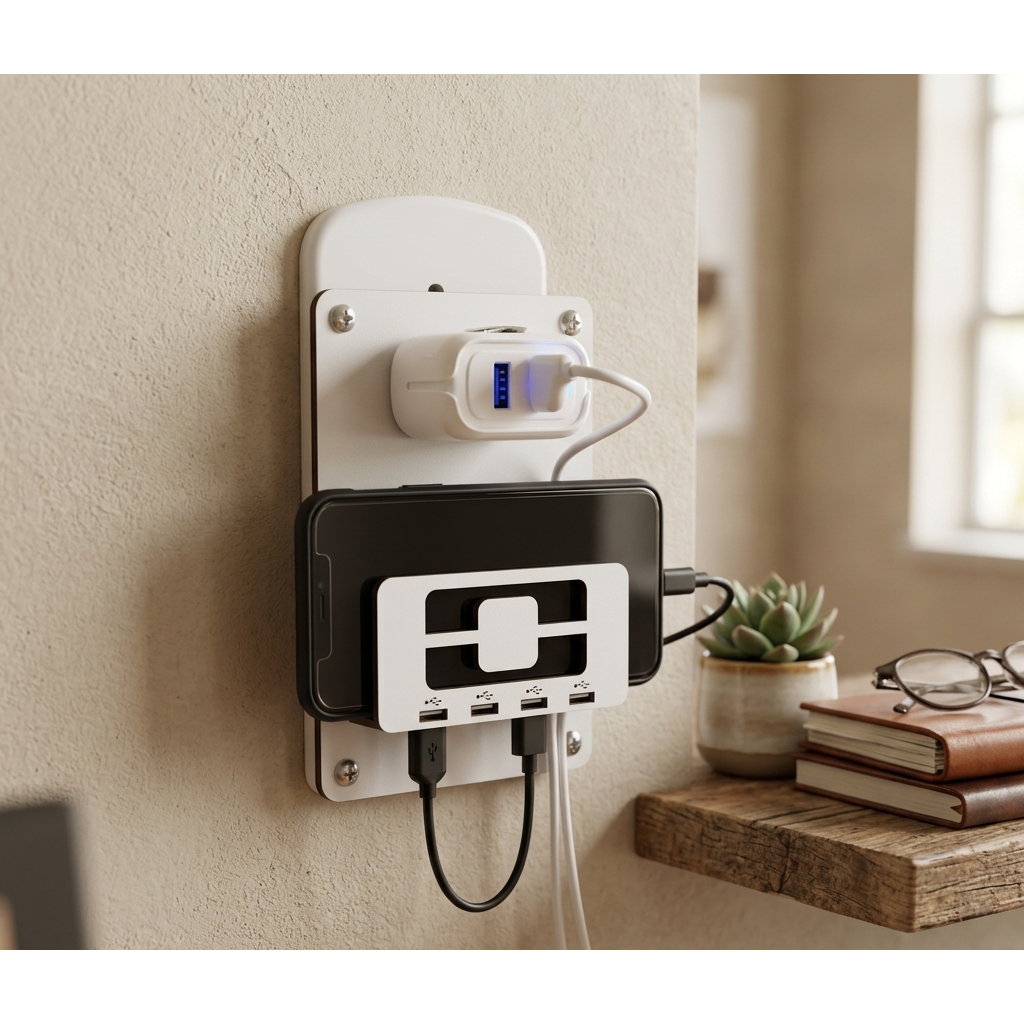 Suporte Descanso para carregar celular na parede Smartphone iPhone.