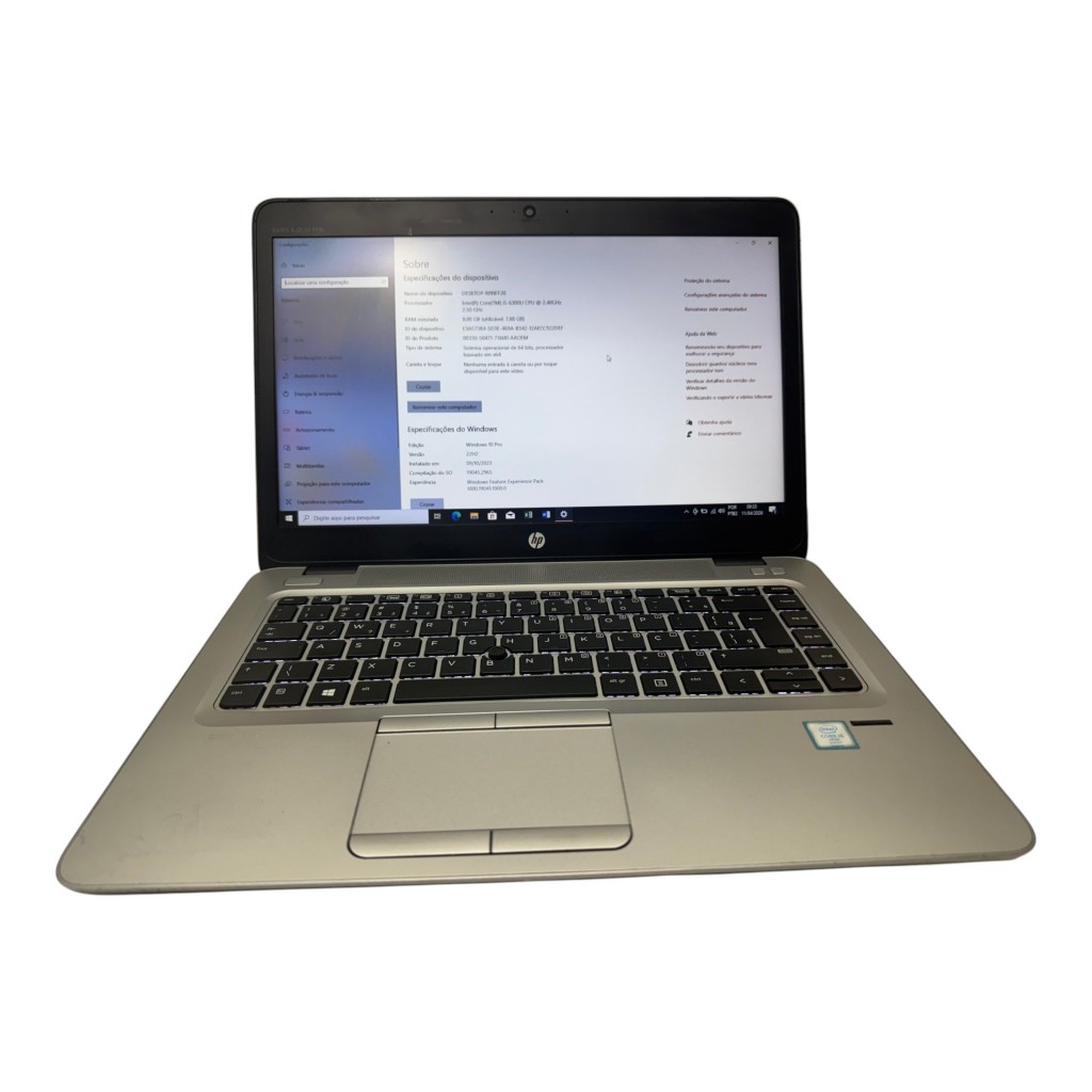 Notebook Hp Elitebook 840 G3 Core I5 8gb Memória Ssd 120gb windows 11