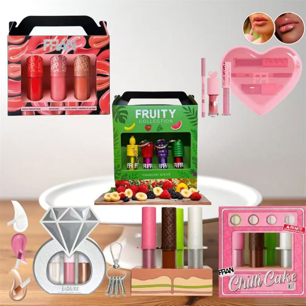 Kit Gloss Labial By Fran| 5 Modelos Disponíveis| Brilho 3D Alta Fixação-LD