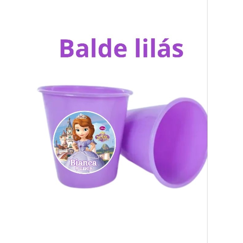 Baldinho de pipoca personalizado 1L lembrancinhas de aniversário infantil qualquer tema
