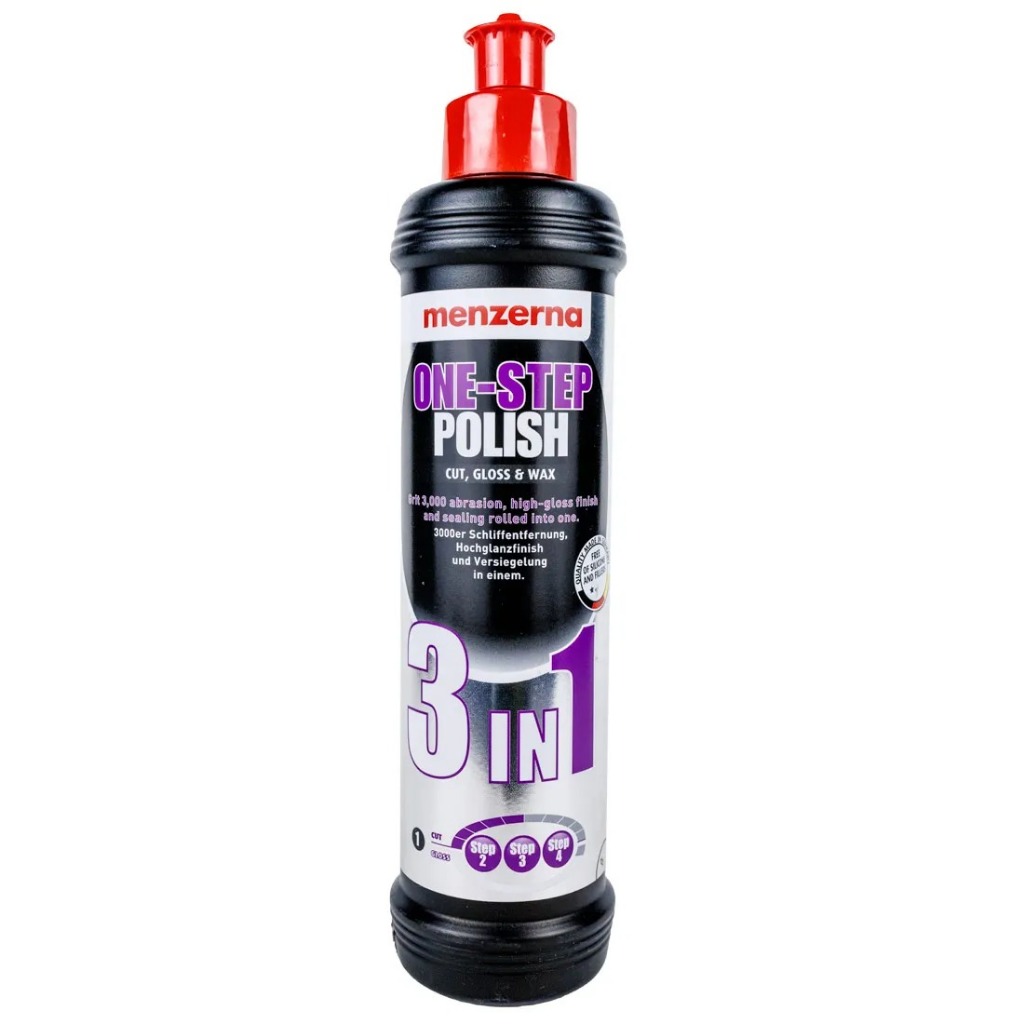 Menzerna 3 em 1 One Step Polish  Polidor Corte Lustro Cera Espelhamento - 250ml