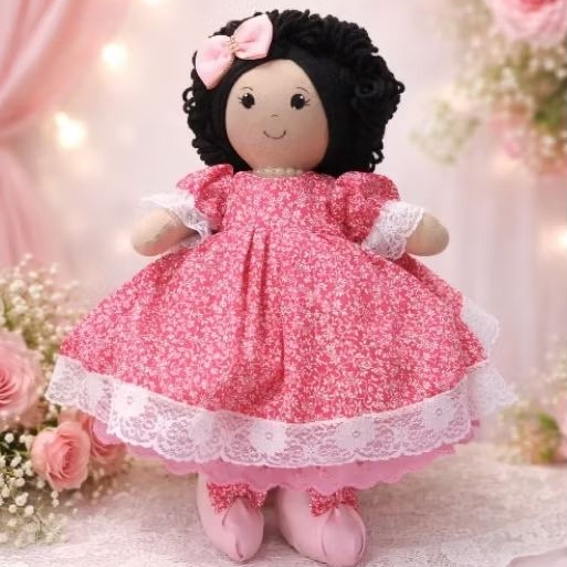Boneca de pano artesanal/Boneca de tecido infantil/Boneca para decoração/presente educativo menina