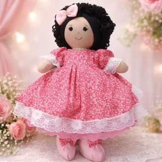 Boneca de pano artesanal/Boneca de tecido infantil/Boneca para decoração/presente educativo menina