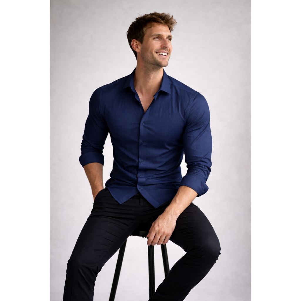 Camisa Social Masculina Slim Elastano Premium - Luxo - Casamento - Envio Rapido