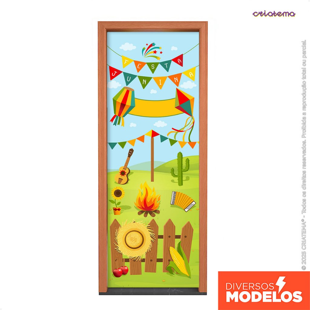 Capa de Porta Decorativa Em Tecido Veste Fácil 0,80x2,10m Com Elástico – Diversos Modelos · foto 2