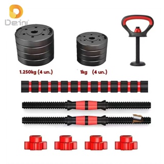 Kit Halter Barra 10kg 2 em 1 Ajustável Ideal para Iniciantes Treino em Casa Fitness em Oferta na Shopee