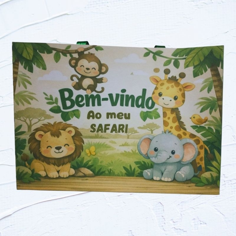 10 sacolinhas Safari, pegue e Monte, aniversário, festa infantil, comemorações, lembrancinhas personalizadas