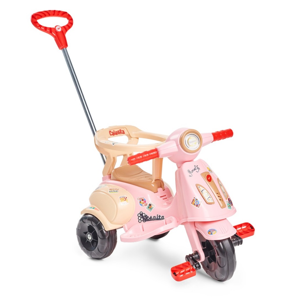 Carrinho De Passeio Ou Pedal Infantil 2 Em 1 Vespita Amalfi Calesita
