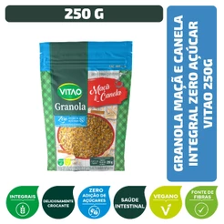 Granola Maçã e Canela Integral Zero Açúcar Vitao 250 g