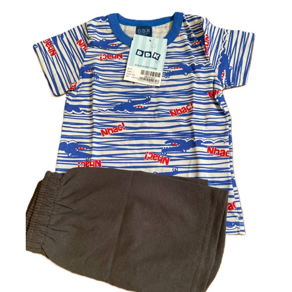 Conjunto infantil DDK Nhac - criança - shorts + camiseta - verão -  infantil [promoção ]