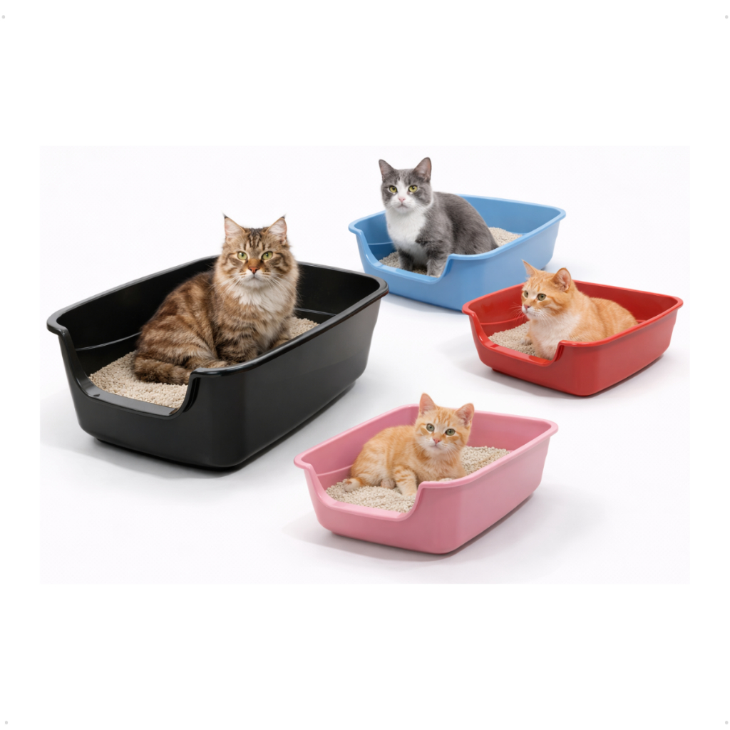 Caixa De Areia Bandeja Big Gatos Bordas Altas Grande Antidispersão Banheiro Higiênico Pet Plástico em Oferta na Shopee