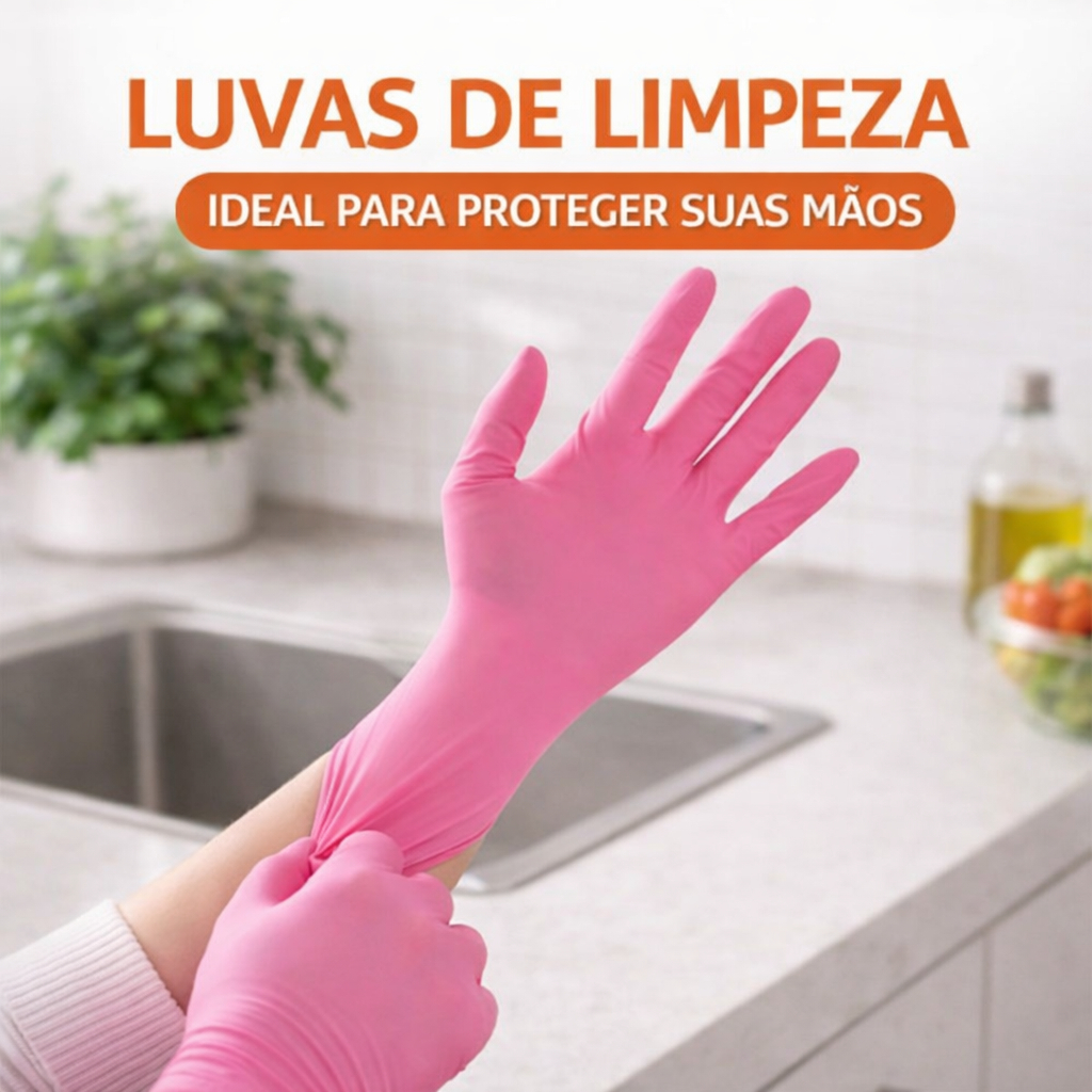 Kit 10 Pares Luva Rosa Luva Descartável Nitrilica Talge Rosa Sem Pó 20 Unidades em Oferta na Shopee