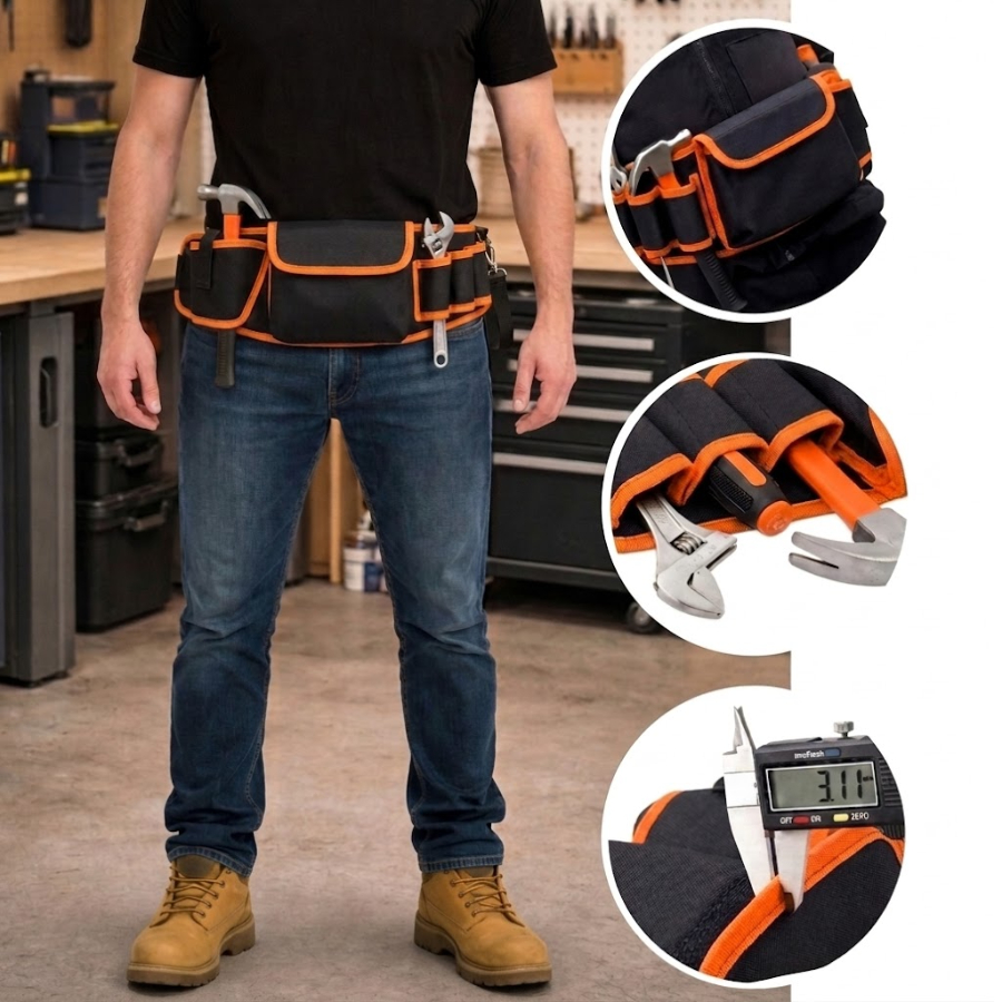 Cinto Porta Ferramentas Reforçado Multiuso Ideal para Pedreiro, Carpinteiro e Eletricista em Oferta na Shopee