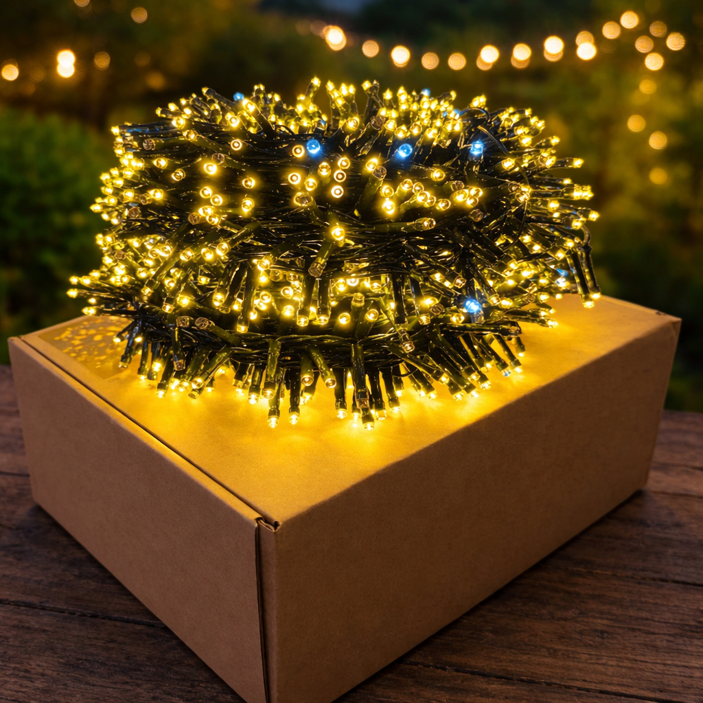Pisca Cordão 900 Led Com Strobo 20 Metros Prova D'água Natal Bivolt com Estrobo