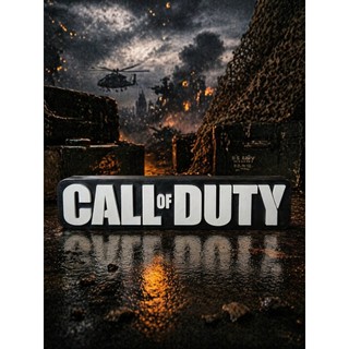 Placa Letreiro Call of Duty 3D Gamer – Decoração Geek Setup | Impressão 3D