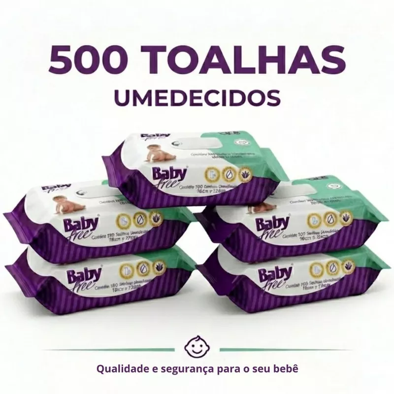 Toalhas Umedecidas Baby Free: R$31,50 🍼