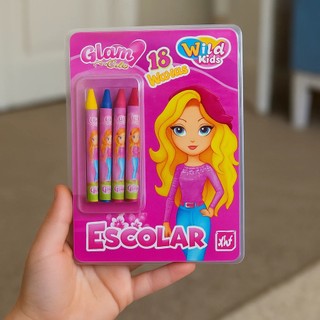 Estojo Escolar Infantil Desenho Lápis Caneta Giz Material Colorir Criança
