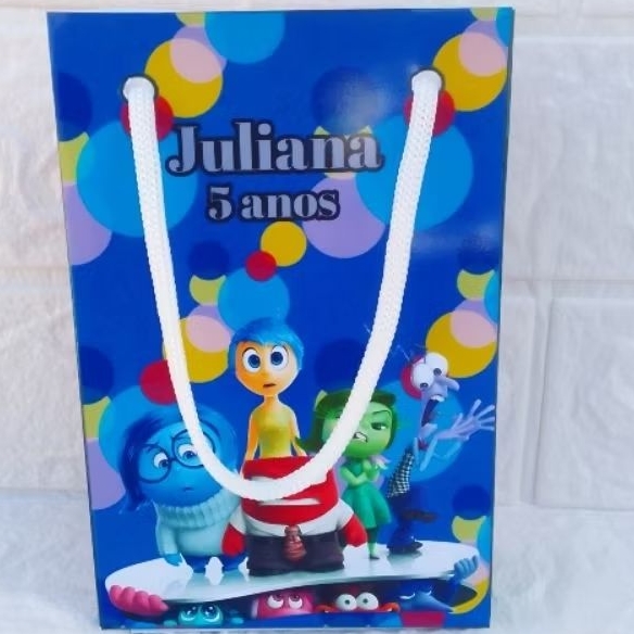 Sacolinhas Personalizadas Divertidamente  | Lembrancinhas Surpresa |Festa Infantil