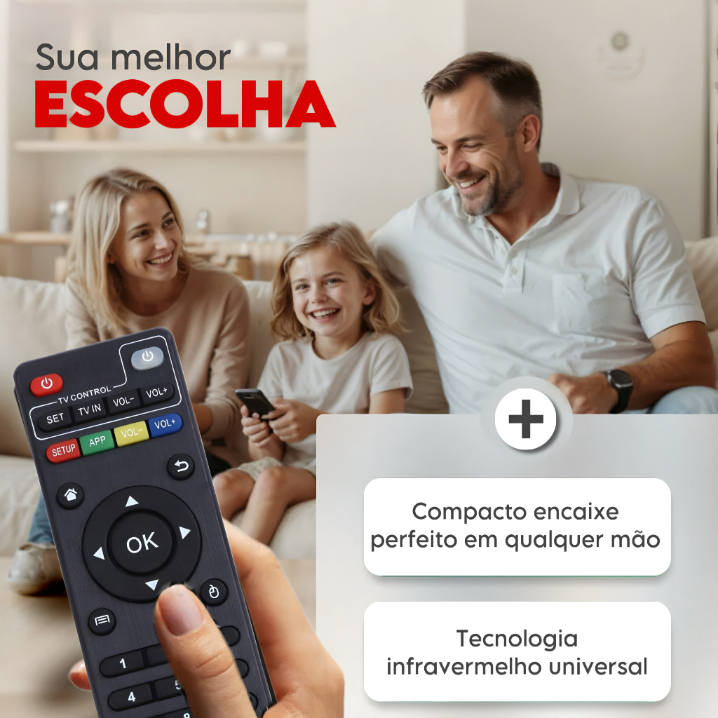 Controles Remotos Para TV B ox Inteligente Completo com Pilhas — imagem 2 de 2