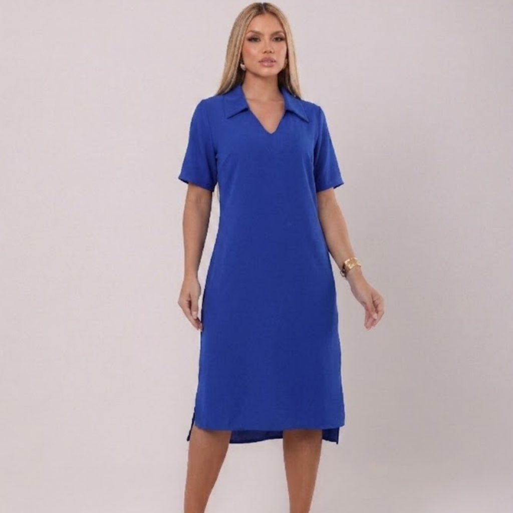 Vestido Camisão Feminino Chamise Elegante Casual Fresquinho SOLTINHO