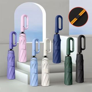 Guarda Chuva Automático Abre E Fecha Reforçado Contra Vento Proteção Solar Blackout/ Bols…