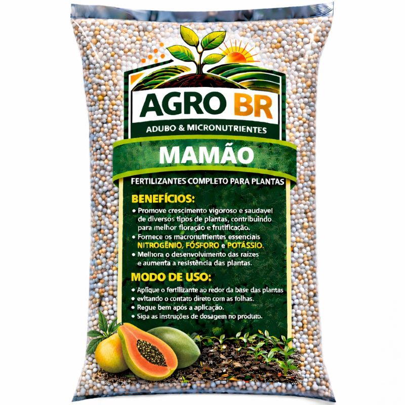 Nutriente para MAMÃO NPK + Micronutrientes Frutifocação e Crescimento 1kg