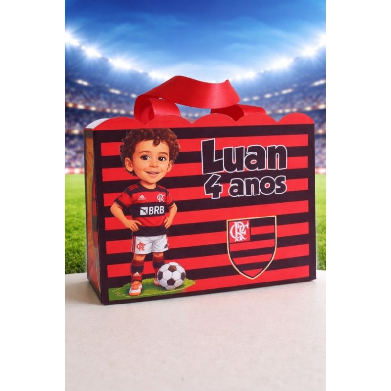 Sacolinha Personalizada Flamengo - Lembrancinha Festa Aniversário