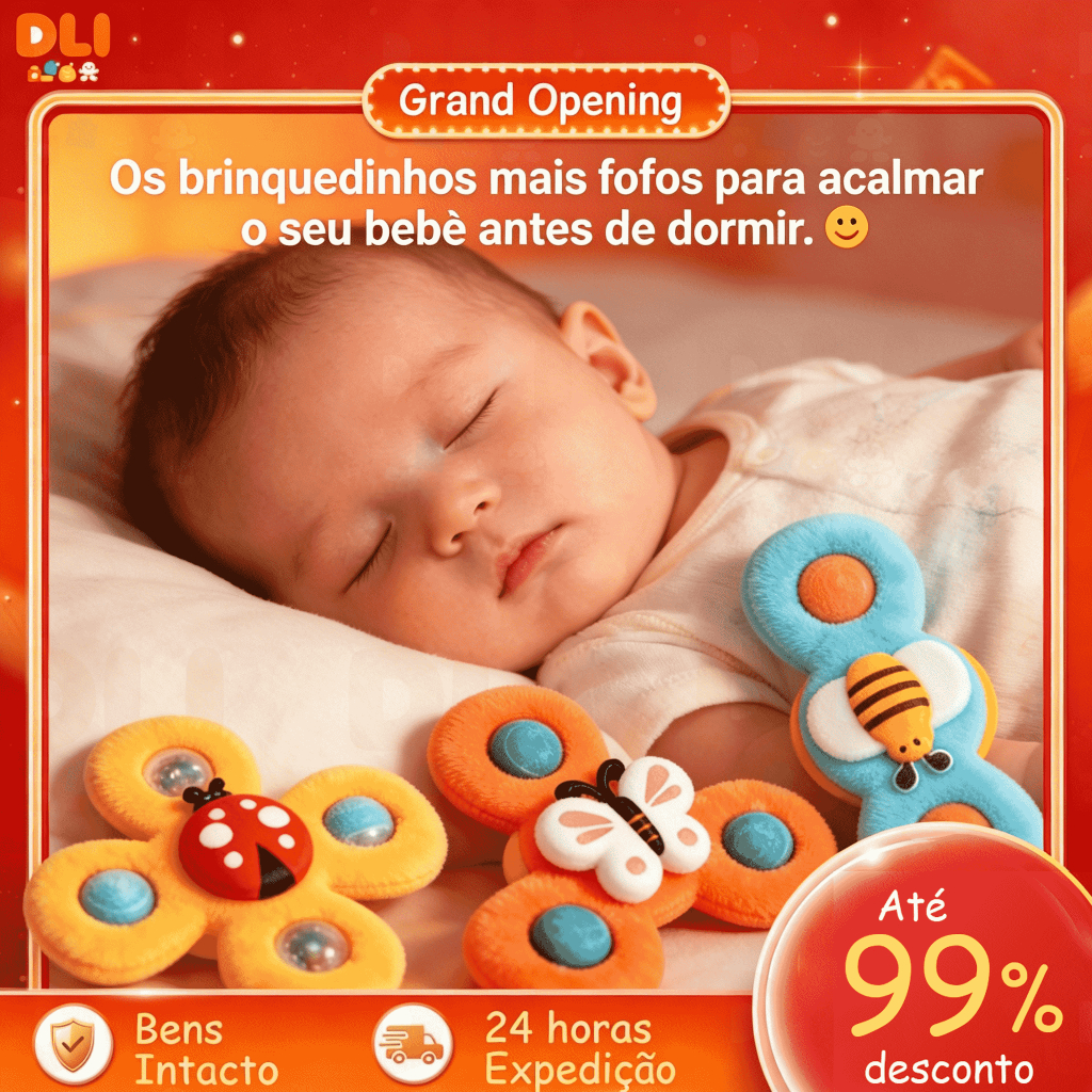 DLI Brinquedos Giroscópios Para Mordedor De Banho De Bebê-3 Peças De Ventosa Giratório De DesenhoAnimadoBebêsECrianças