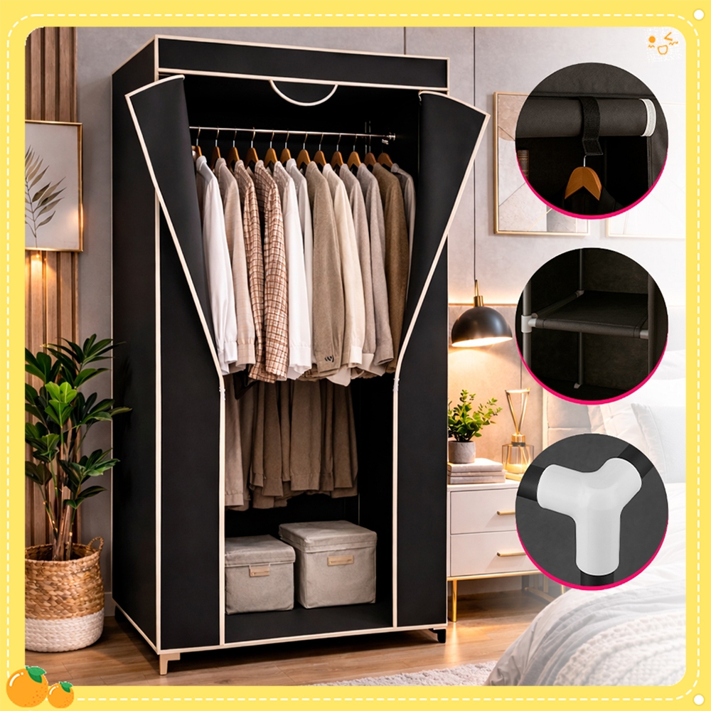 Guarda Roupa Dobrável Organizador Para Solteiro Guarda Roupa - Bhz Store【AL-054】