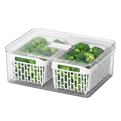 Organizador de Geladeira com 2 Cestos 6,7 Litros Coza Dry Cristal