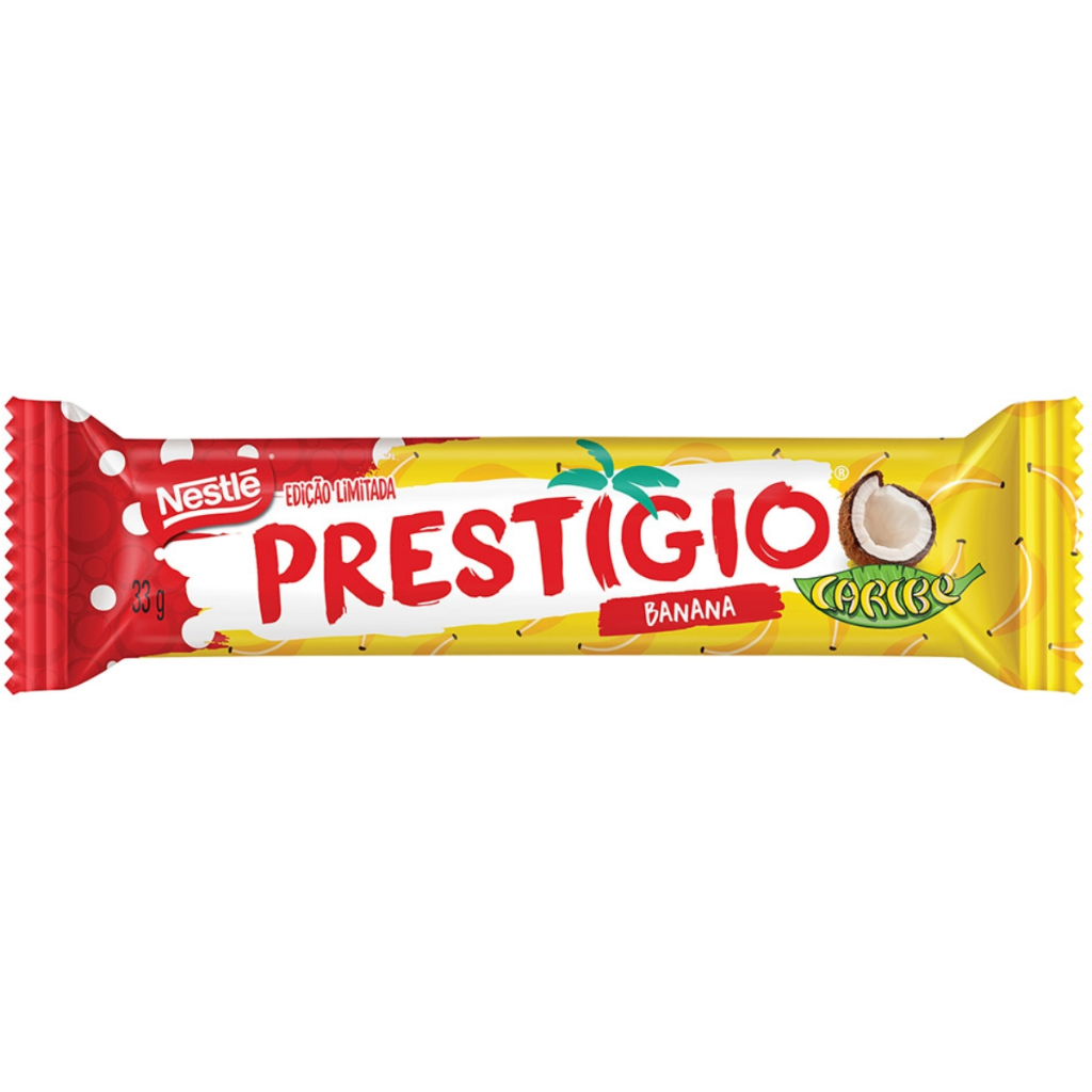 Barrinha Chocolate Prestígio Banana Caribe 33g Nestle Edição Limitada Coco + Banana em Oferta na Shopee