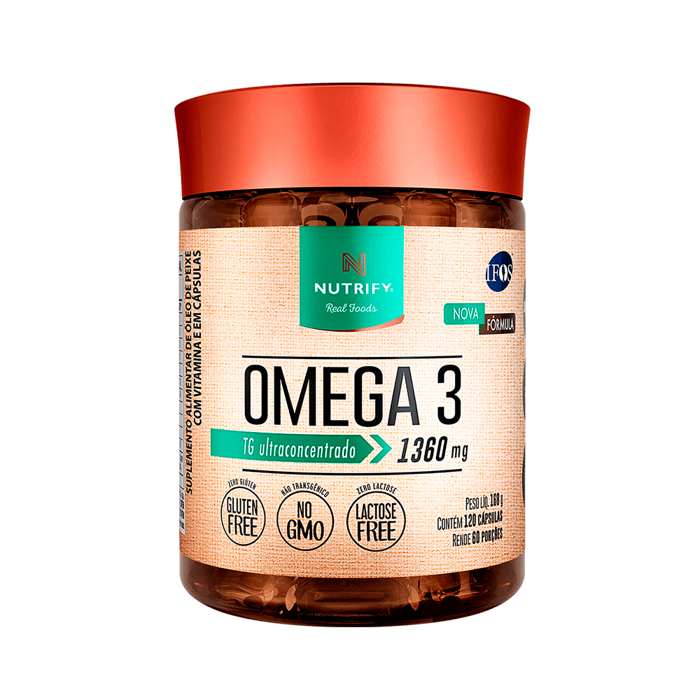 Omega 3 Nutrify 120 Capsulas Suplemento Alimentar Oleo De Peixe