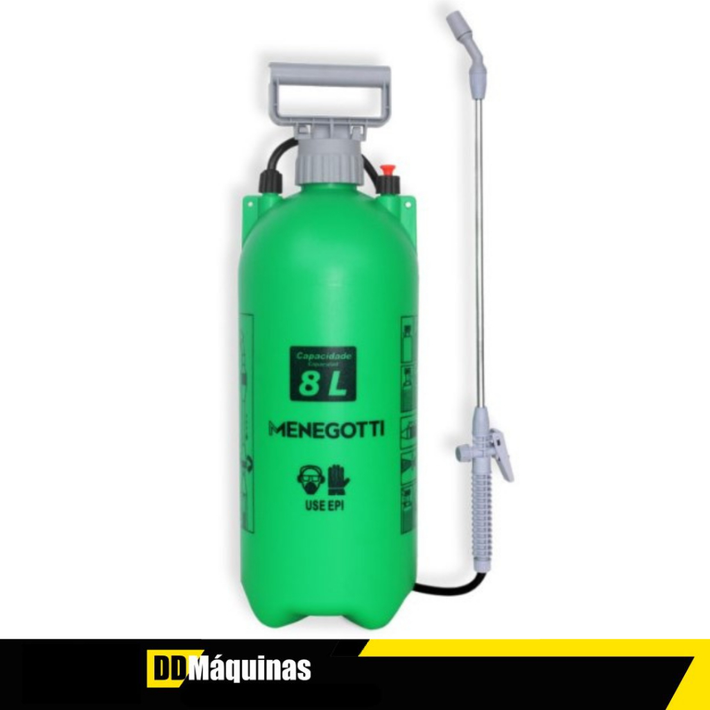 Pulverizador Manual Mpm 8l 8 Litros Plástico Cor Verde - Menegotti