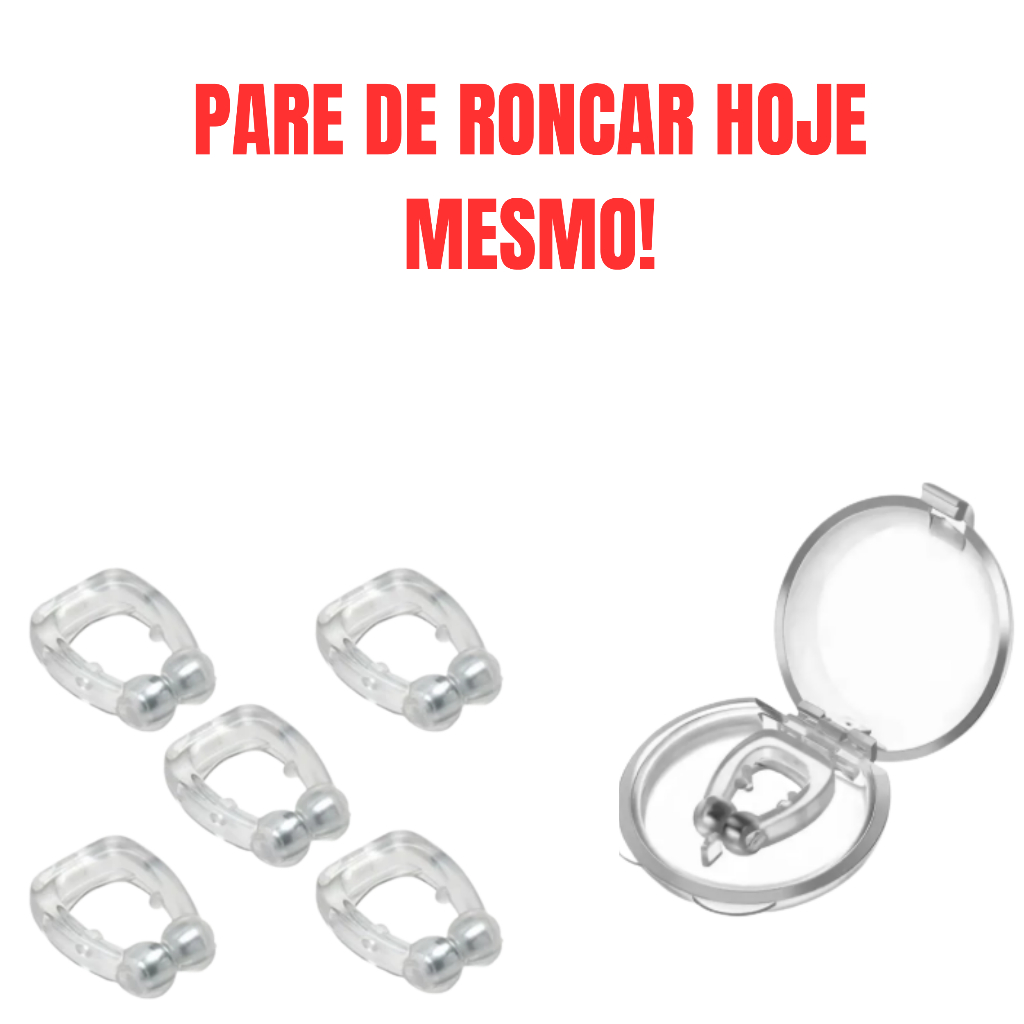 Kit 4 Aparelho Anti-ronco Apneia Dilatador Nasal Silicone Durma Bem c/estojo dormir mehor para ronco