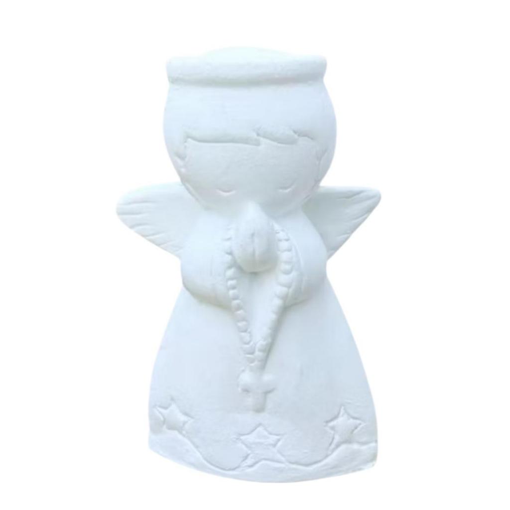 Kit com 50 Mini Anjos Gesso Cru Lembrancinha Artesanato Batizado Casamento Comunhao Artigo Religioso