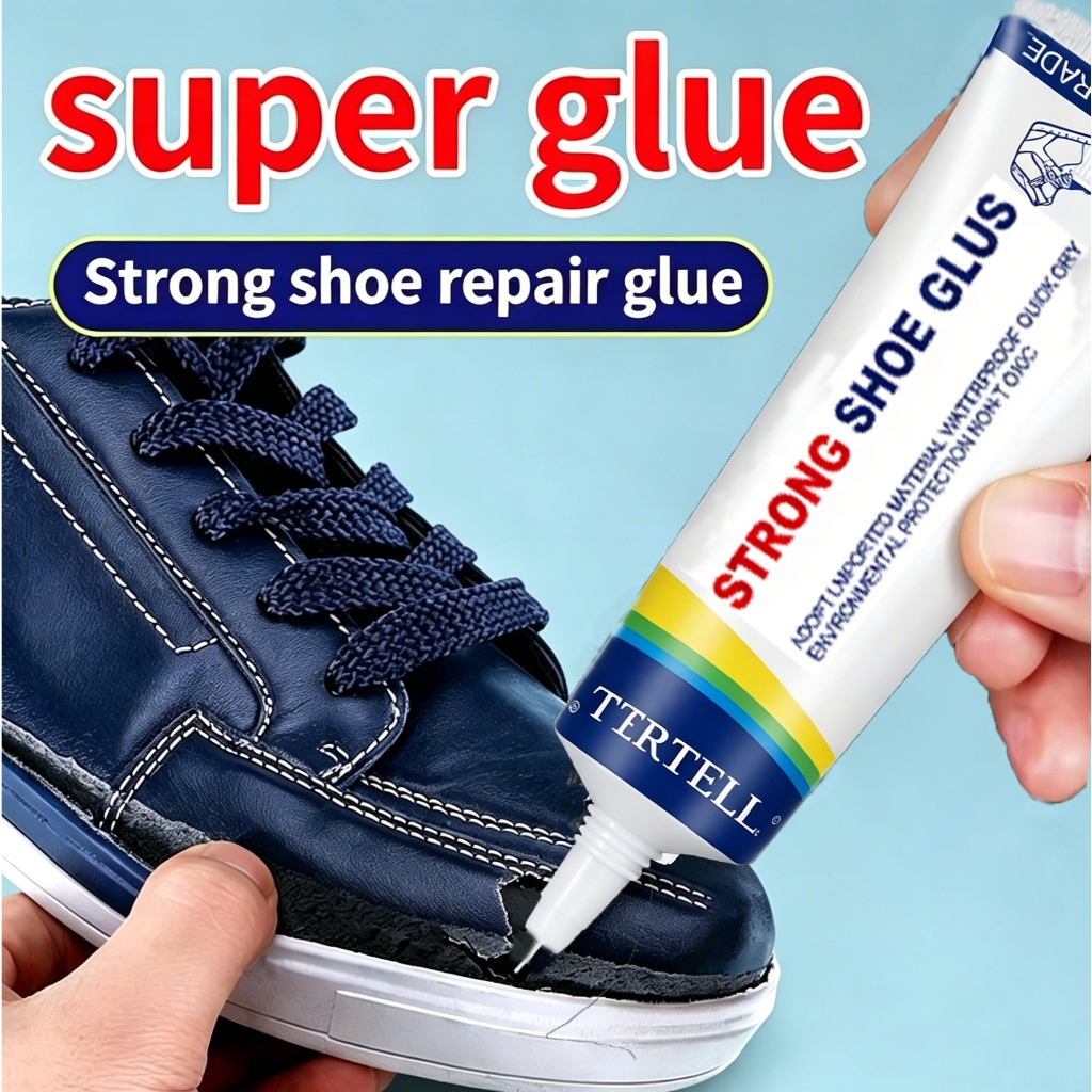 Cola para Sapatos Premium de Alta Resistência 60ml - Adesivo de Reparação para Calçado de Couro e Sapatilhas Desportivas