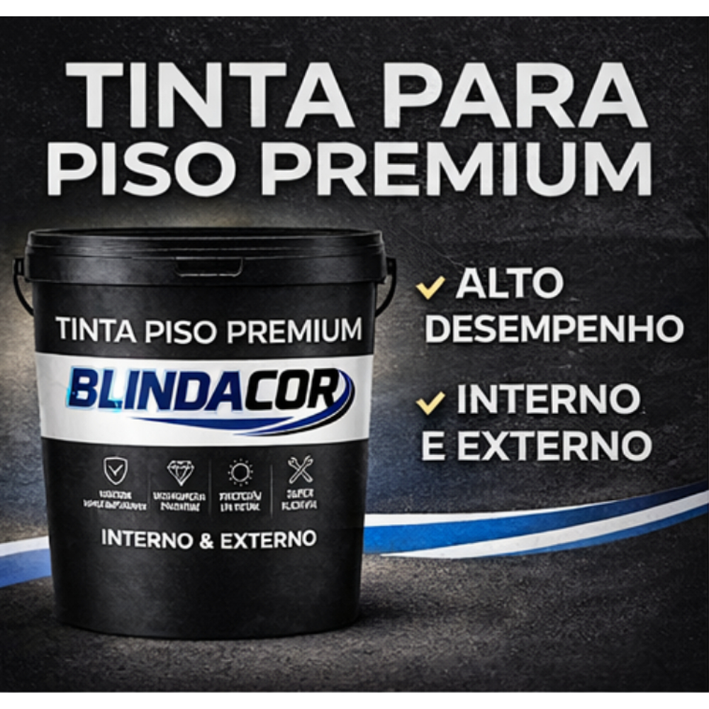 Tinta Piso BlindaCor para Cerâmica 18kg Emborrachada Impermeável Alta Durabilidade Interna Externa
